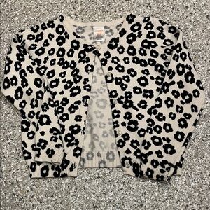 Gymboree Black and White Floral girls sweater